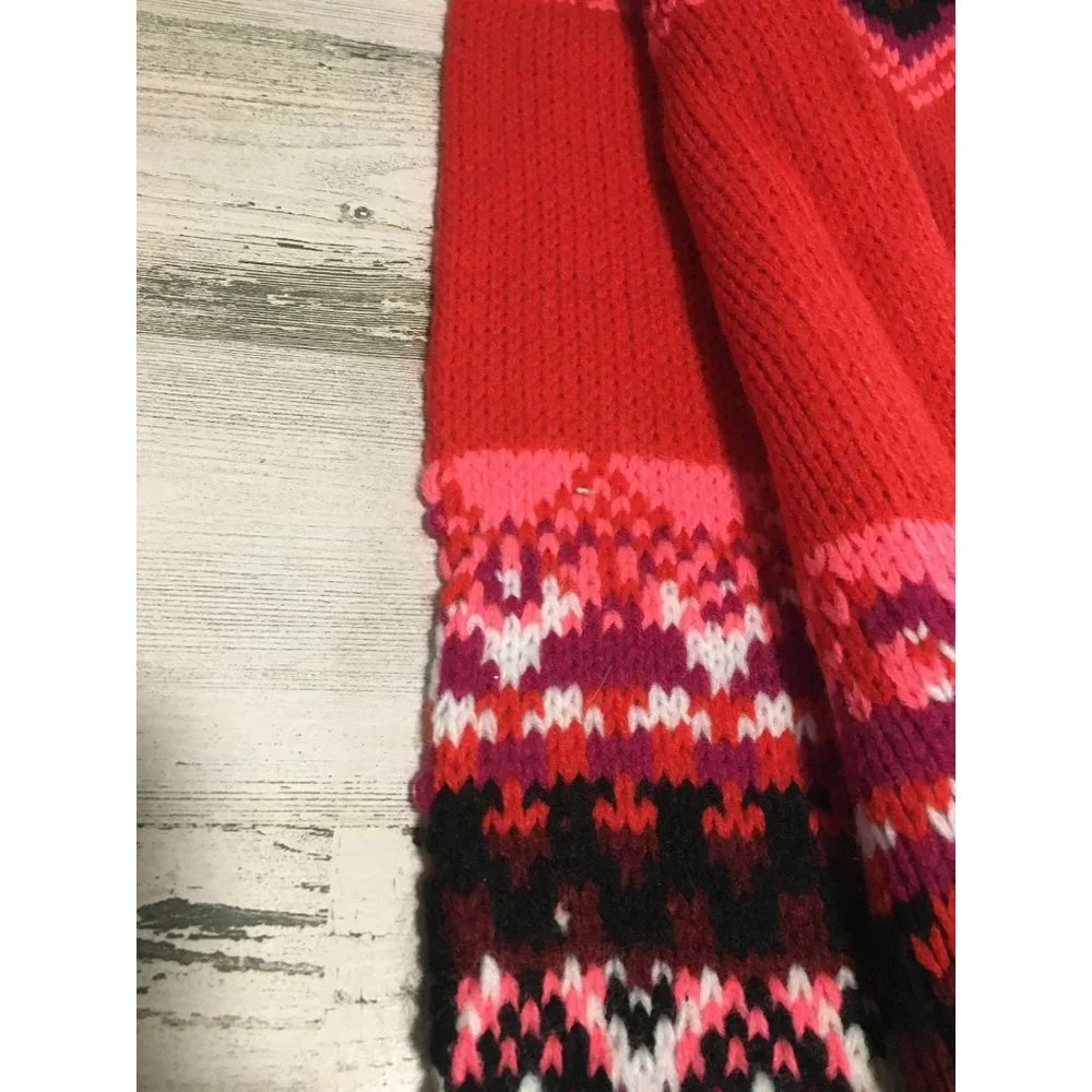 Old Navy 8”x86” orange scarf with tassels